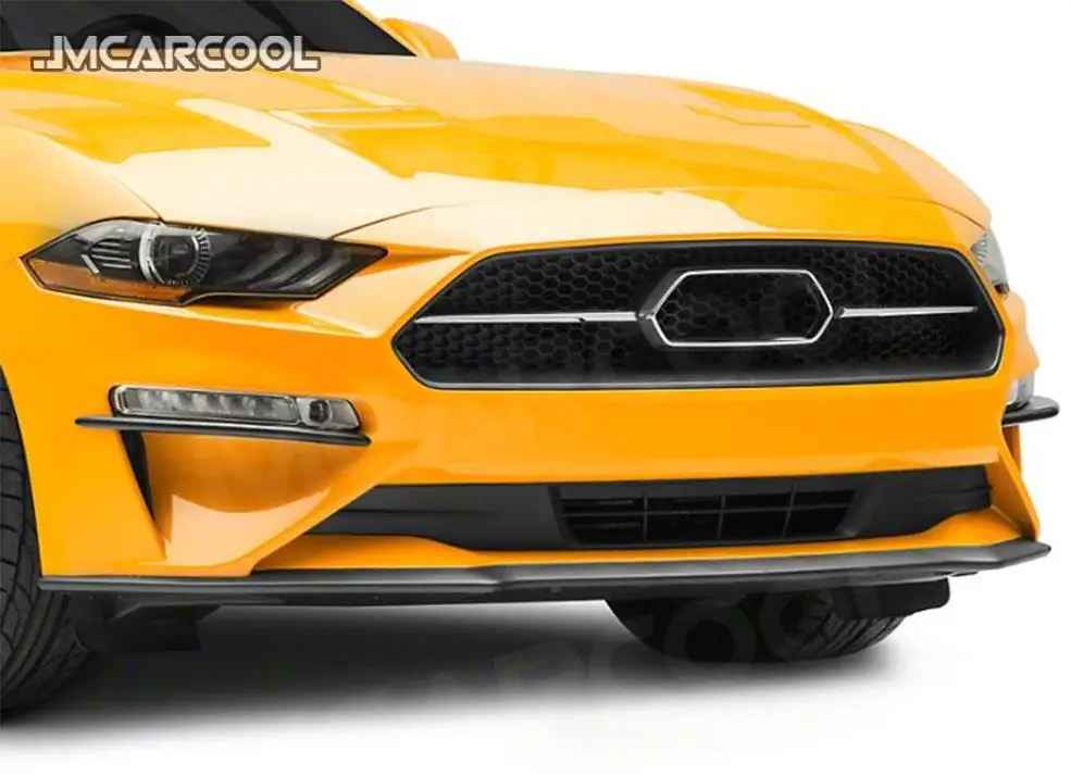 

JMCARCOOL Carbon Fiber Front Bumper FogLamp Splitters FRP Unpainted Car Decoration for Ford Mustang Coupe 2 Door 2018-2020