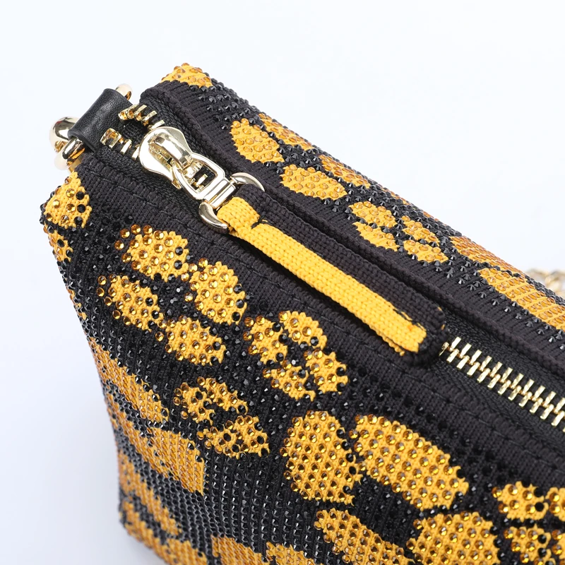 Newest Fly Woven Bag Knitted Flower Diamond Shoulder Bag Fashion Eco-friendly Adjustable Crossbody Bag Women's Tote Bag