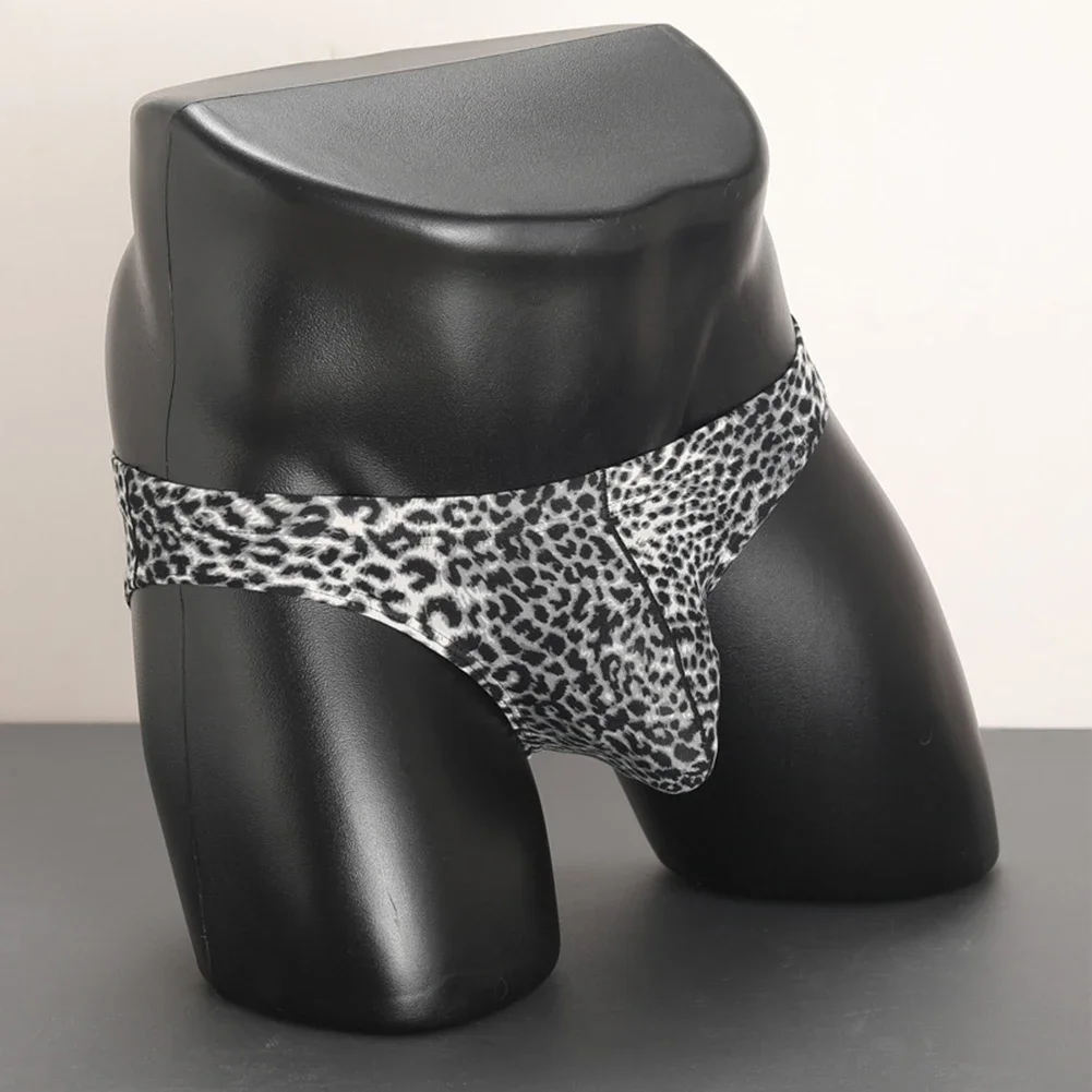 

Мужские сексуальные трусы с леопардовым принтом, трусики с низкой посадкой, дышащее нижнее белье с подтяжкой бедер, выпуклая сумка, трусы, пляжное бикини, купальник