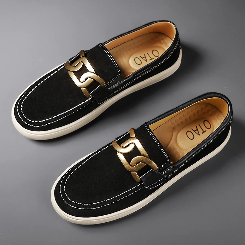 

Men's Leathe Casual Slip On Comfortable Light-Weight Suede Loafers moccasin Driving Shoes for Male