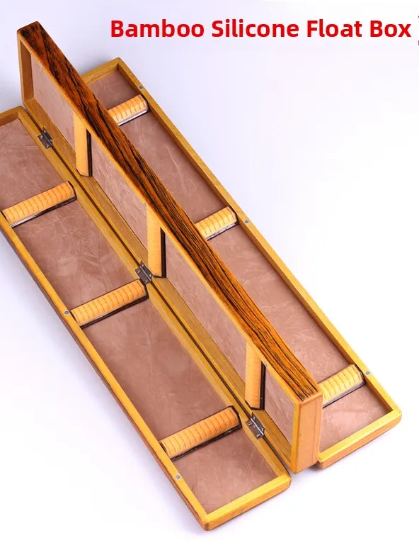 Caixa de Flutuação Ultra-Leve de Madeira e Silicone, Caixa de Linha Principal, Caixa de Linha de Pesca, Acórios de Pesca
