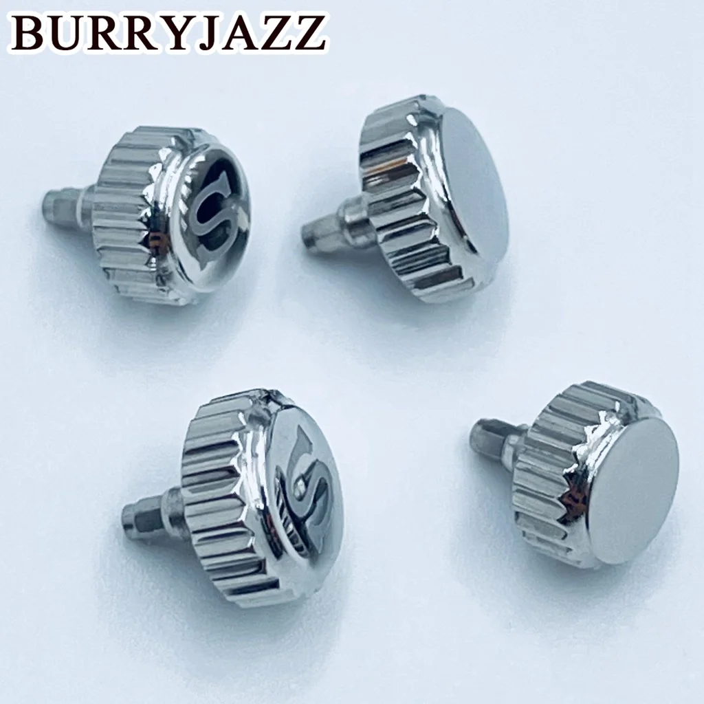 BURRYJAZZ – couronnes de montre en argent, pièces de rechange, couronne en S et sans couronne en S en acier inoxydable pour mouvement NH34 NH35 NH36