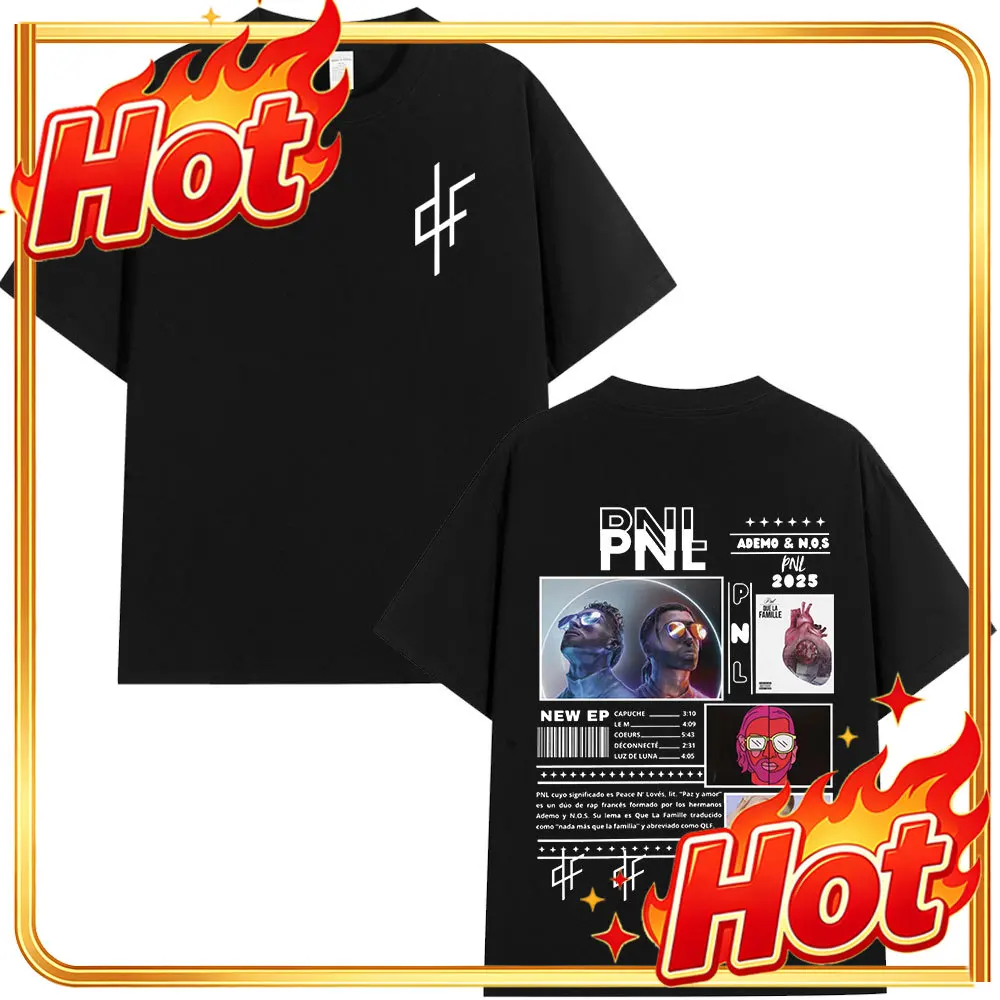 Custom Le Monde Chico T Shirt PNL Album French Rapper Graphic Print T-shirt Men Women Hip Hop Fashion Short Sleeve Tee Shirt Str