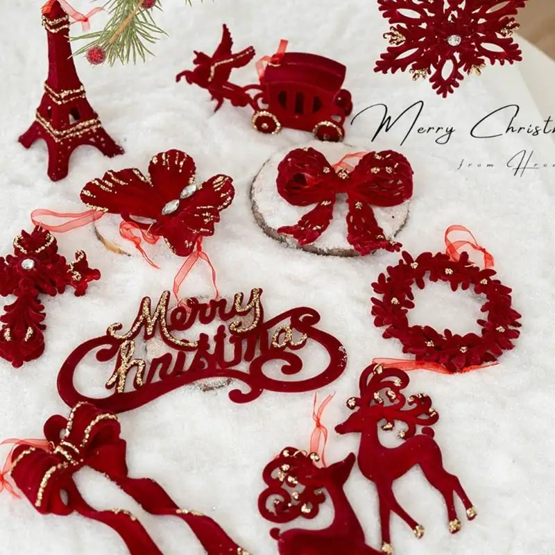 Decorazione natalizia plastica colorata fatta per alberi fatti a mano Ornamento regalo Decori HX6C