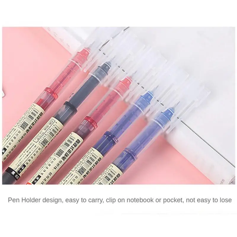 Bolígrafos de Gel tipo aguja de alta calidad, bolígrafo líquido recto, papelería Kawaii, suministros escolares y de oficina, escritura