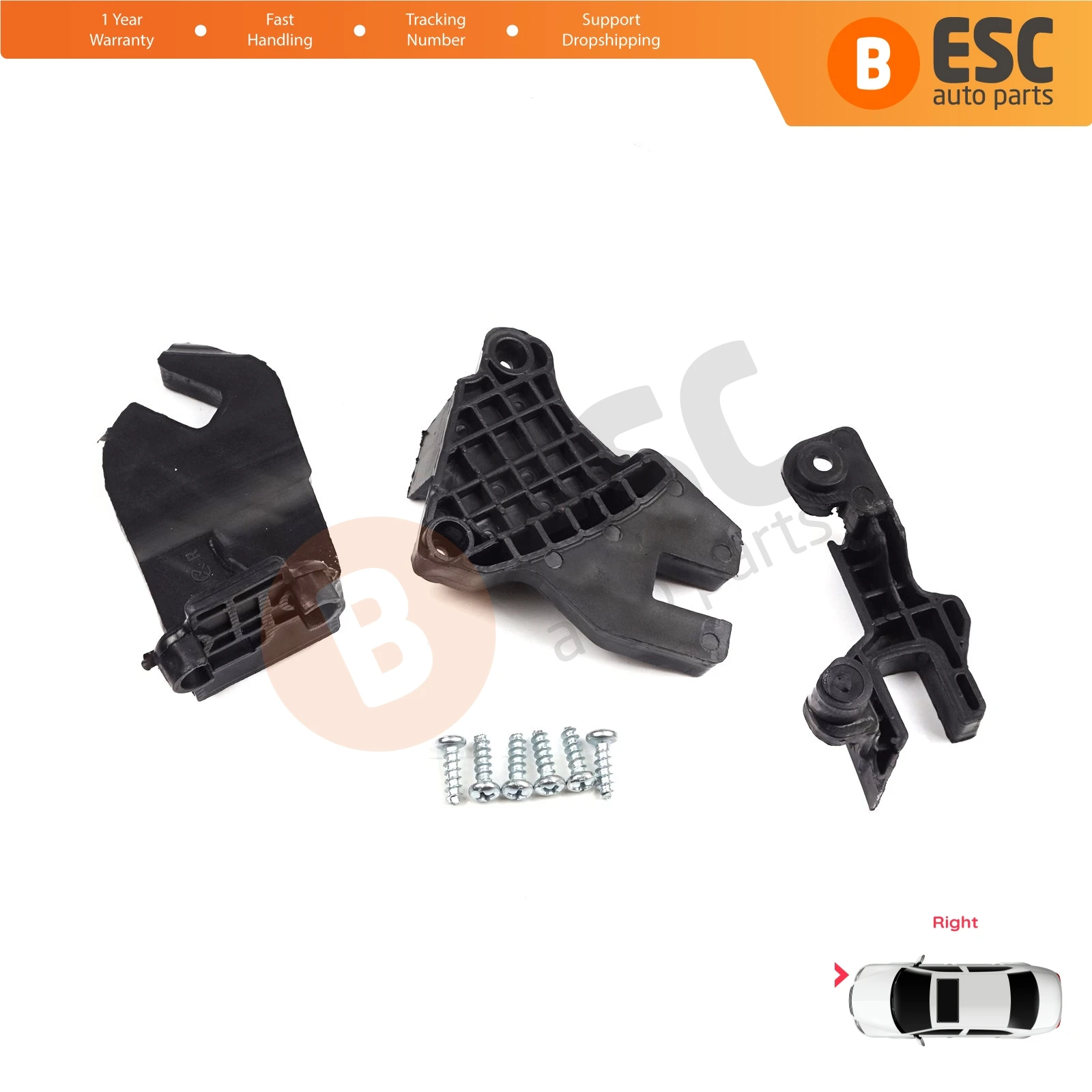 EHL541 Headlight Holder Mount Repair Bracket Tab Set Rigth Side for Audi A6 C7 4G Avant Sedan A6L Allroad Quattro S6 4G0998122A