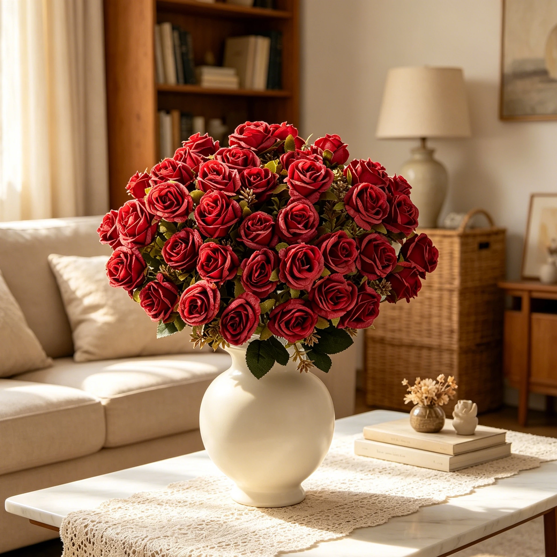 Artificial Silk Carnation Rose Flowers Wedding Bridal Bouquet Home Dining Table Vase Holiday Outdoor Garden Arch DIY Decor Gifts