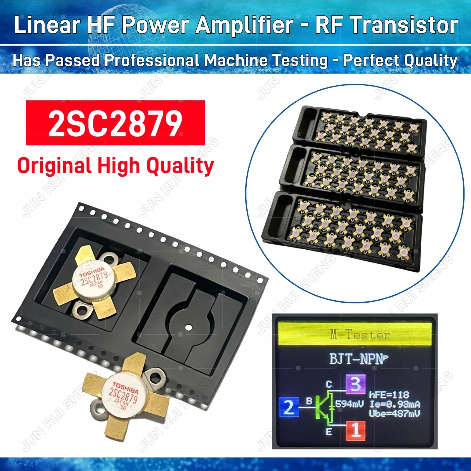 

2PCS Original TOSHIBA 2SC2879 HF RF Transistor 2SC2879A TO-59 QRP Radio FM Transmitter Linear Silicon NPN Power Amplifier Module