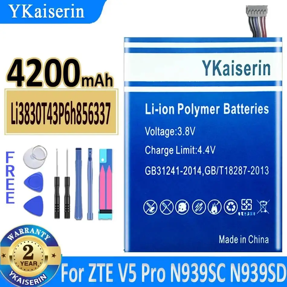 

Аккумулятор для мобильного телефона Li3830T43P6h856337 4200 мАч для ZTE Blade X9 G719C N939St Qingyang 3 S6 Lux Q7-C V5 Pro N939SC N939SD