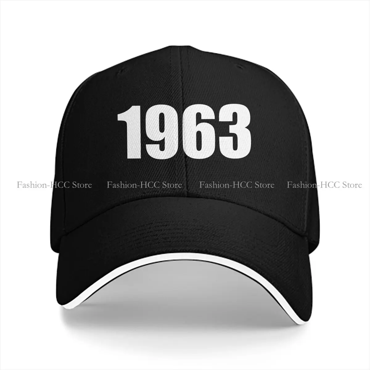 Pure Color Dad Hats White Classic Hat Sun Visor Baseball Caps 1963 Peaked Cap