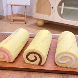 Cake Roll Squishy Toy Slow Rising Swiss Cake Roll Slow Rebound Squeeze Toy Anti Stress Release Hand Relax Gift Toy