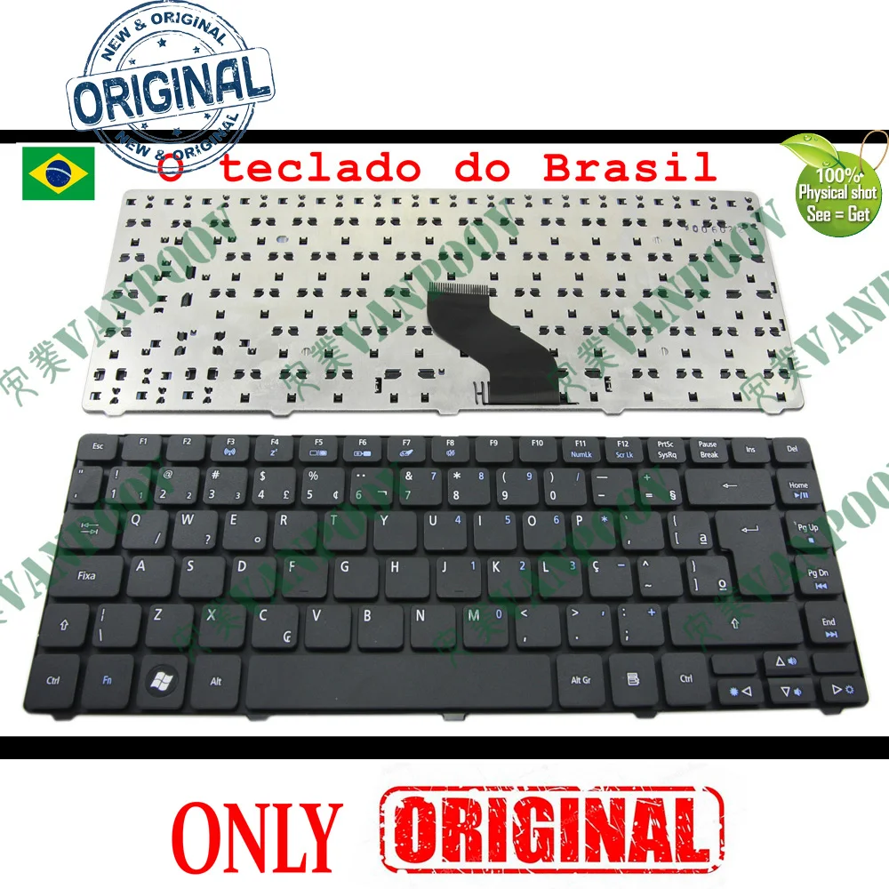 New BR Laptop Keyboard for Acer Aspire 4540 4540G 4625 4625G 4733 4733Z 4736 4736G 4736Z 4736ZG 4745 4745G 4745Z Black Brazil PO