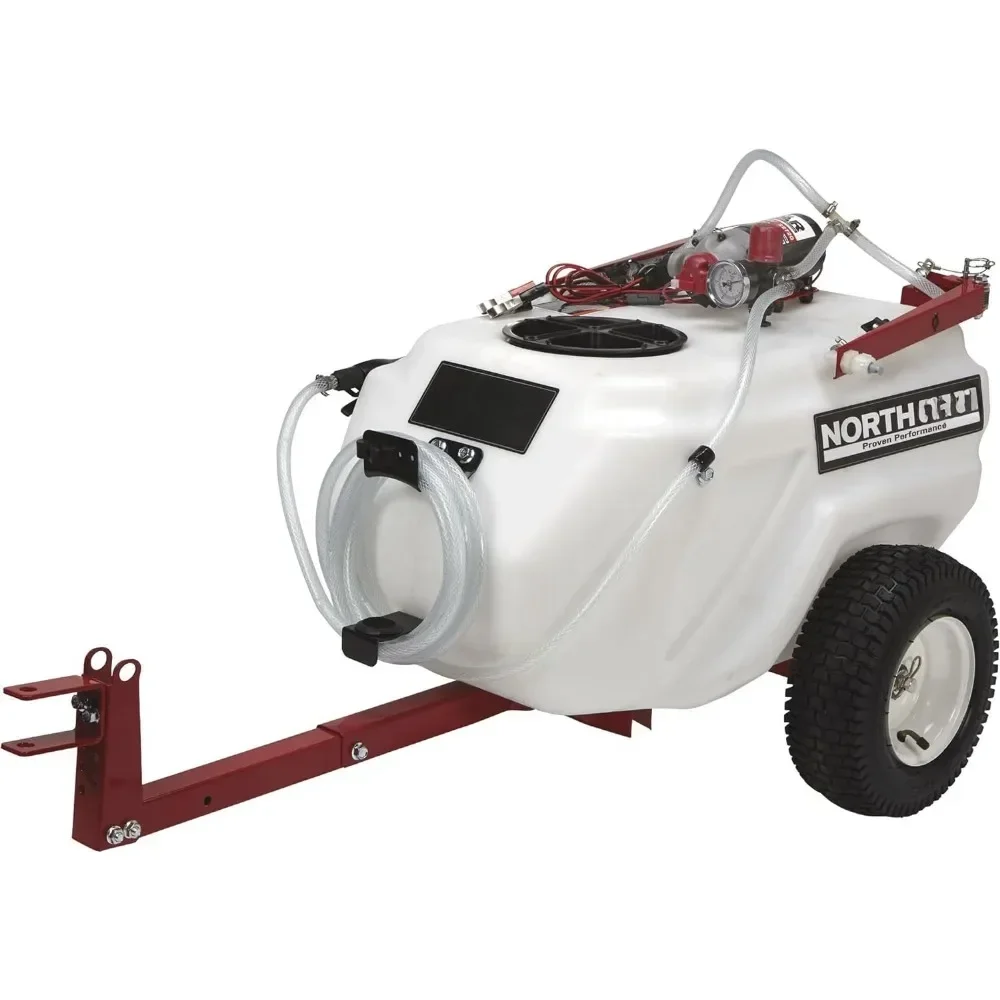 Tow-Behind Trailer Boom Broadcast and Spot Sprayer - 21-Gallon Capacity, 2.2 GPM, 12 Volt DC  spray bottle