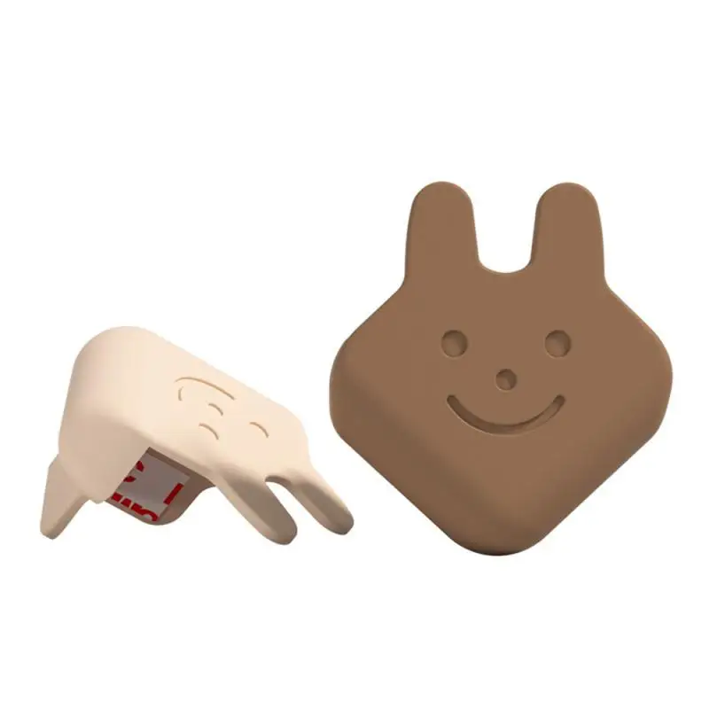 Safety Cover Sticker Silicone Easy Cleaning Soft And Safe Three-sided Package Rabbit Shape For Kitchen Stove Desk Right Angle