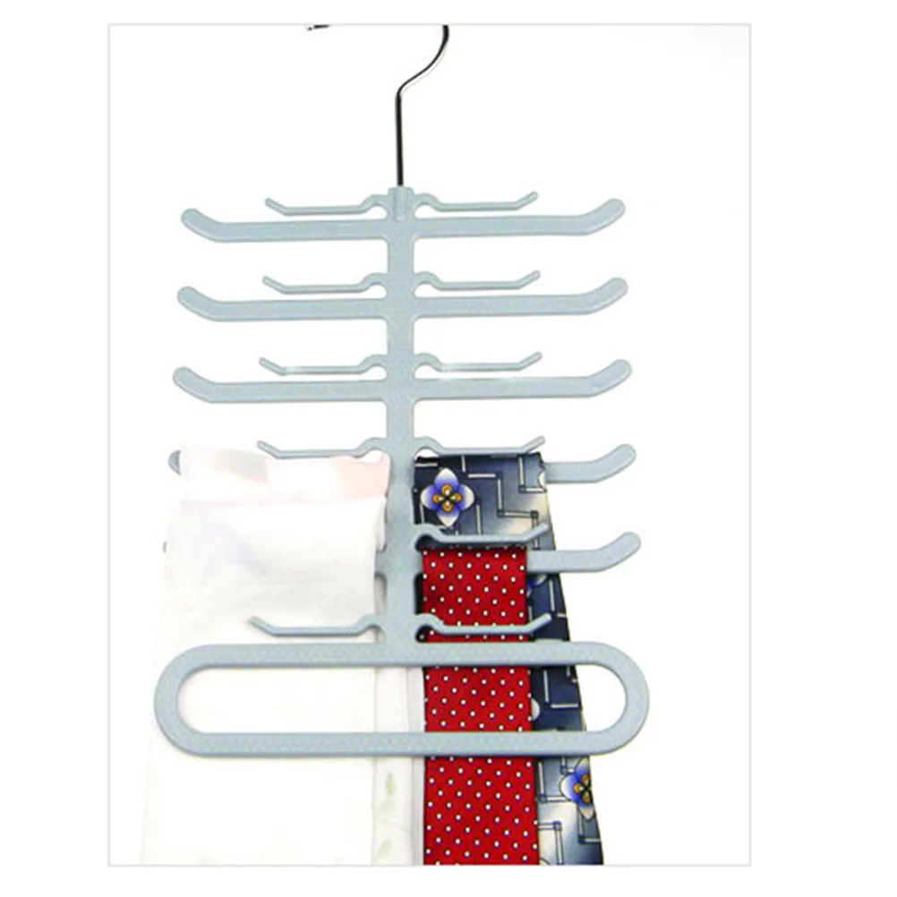 

Non slip Hanger Belt Tie Rack Clothes Storage Clasp Pothook Silk Scarf Hooks Space Saver Plastic Home Office ganizer