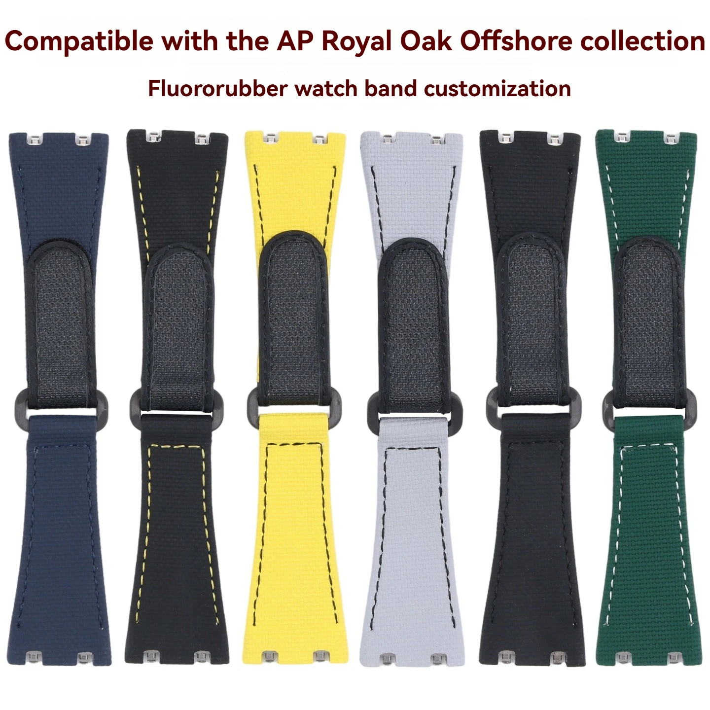 For Audemars Piguet Royal Oak Offshore Series 26420 Original Style Metal Quick Release Fluororubber Watch Strap CustomizedStra