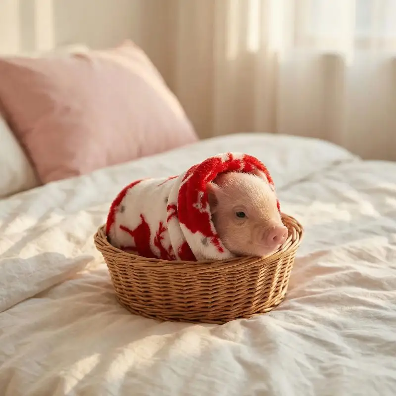 

1 Set Decompression Toy Silicone Piglet Soft Cute Mini Realistic Animals With Accessories Lifelike Newborn Pig Doll Gift