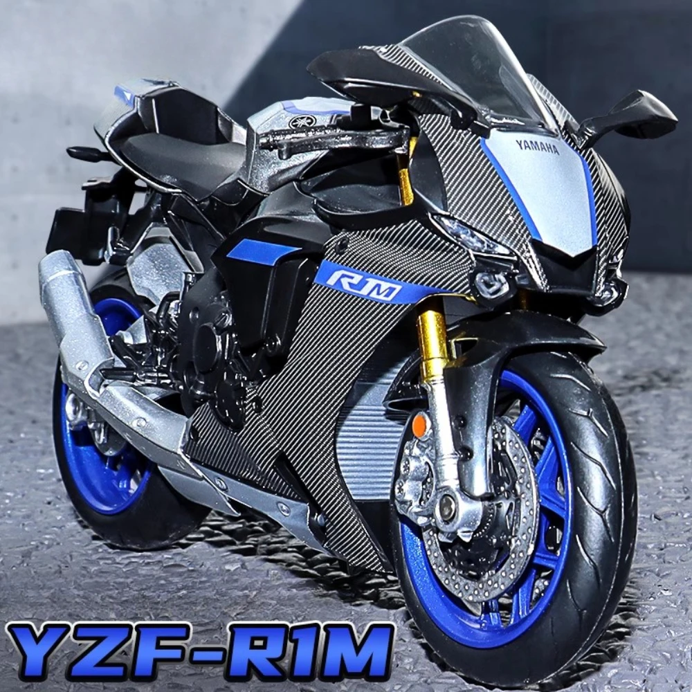 Schaal 1:12 Yamaha YZF-R1M Motorfiets Model Speelgoed Legering Diecast Schokabsorptie Rubber Banden Motor Modellen Collectie Jongens Geschenken