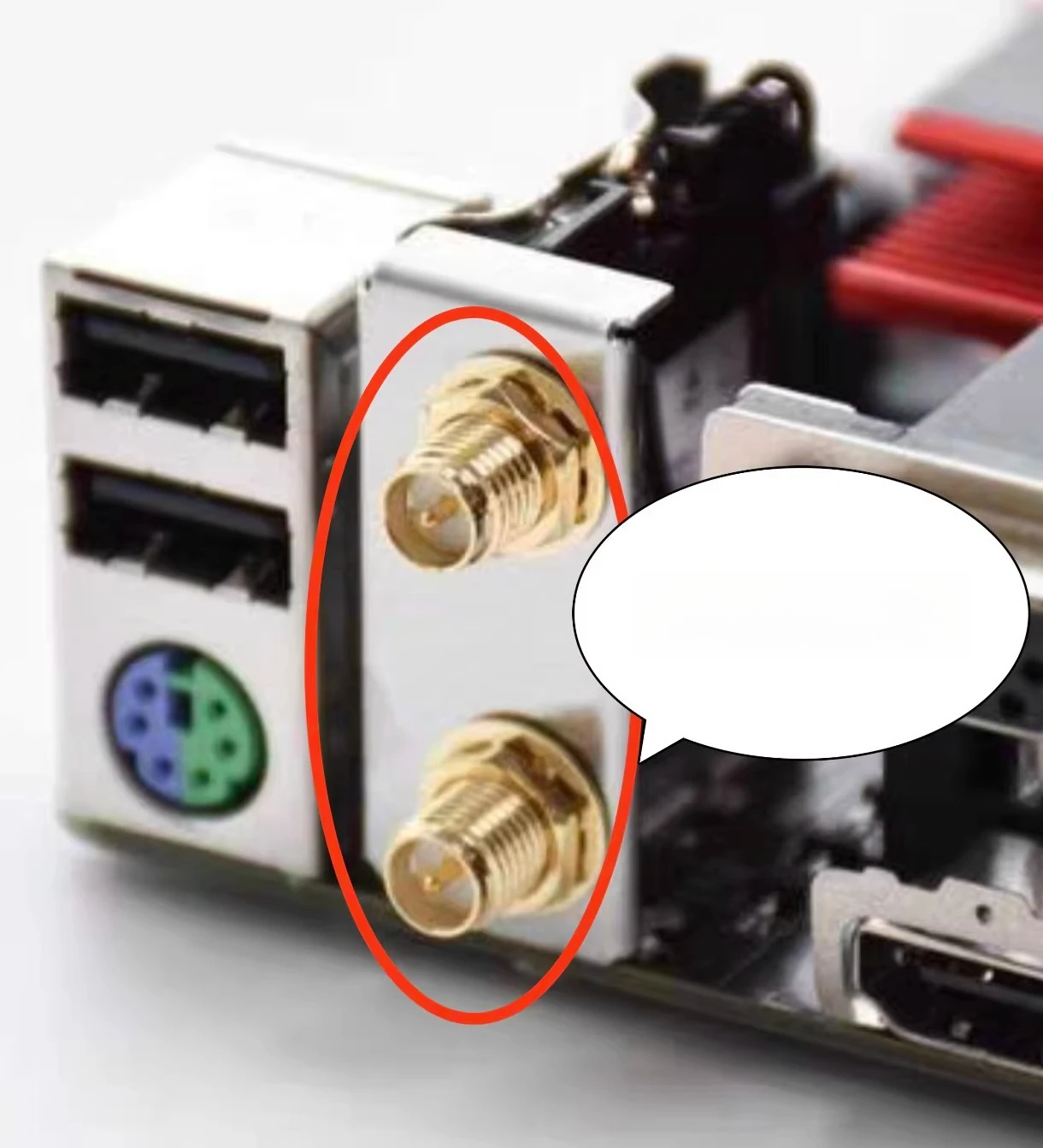 Magnetic White WiFi Antenna SMA gold Thread for ASUS MSI Gigabyte Motherboards