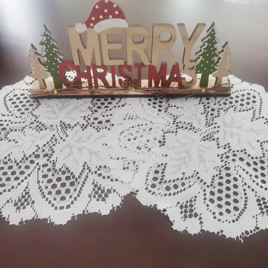 White round lace leaf pattern tablecloth, suitable for restaurant decoration, bedside table cover and photo props' woven cover