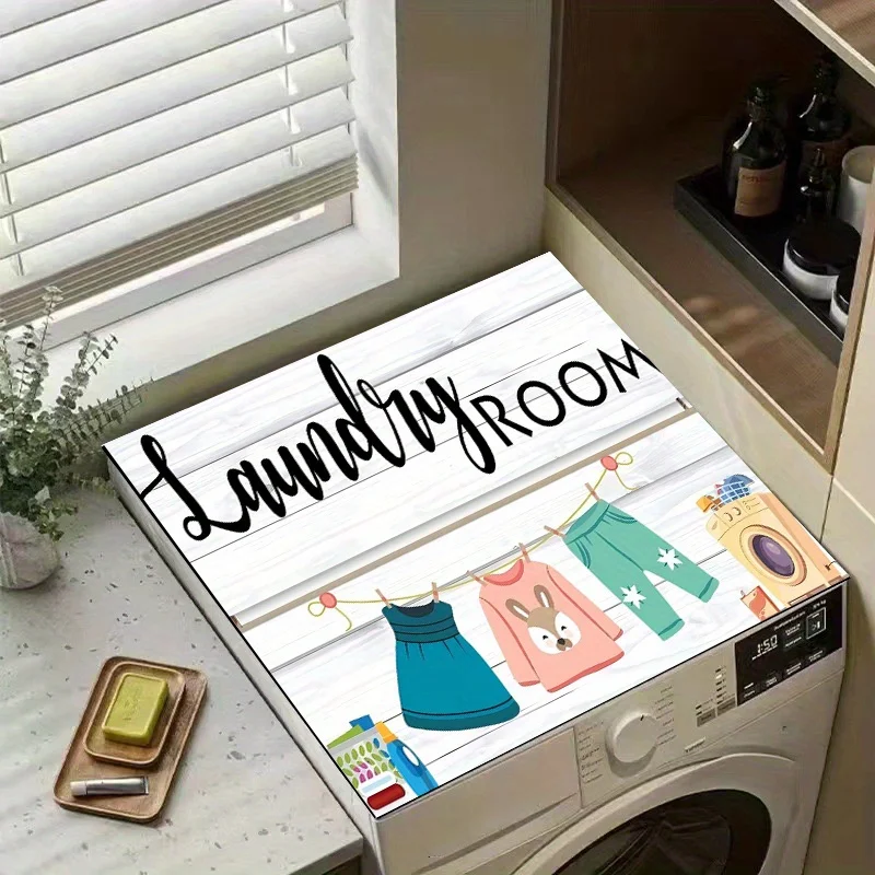 

Коврик для прачечной с принтом, 1 шт., подходит для стиральной машины и микроволновой печи, для прачечной и кухни