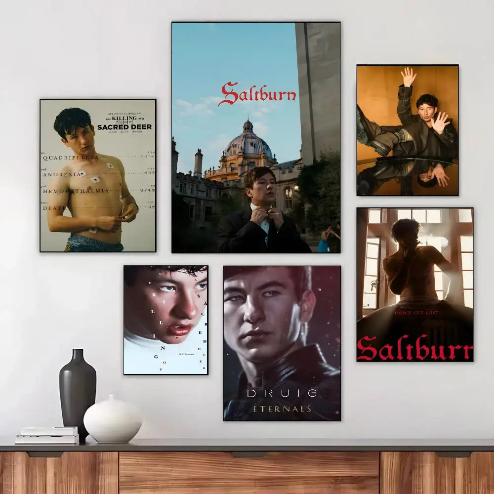 Actor B-Barry Keoghan Poster Self-adhesive Living Room Bedroom Party Bar Decor Moisture-proof Fade-resistant