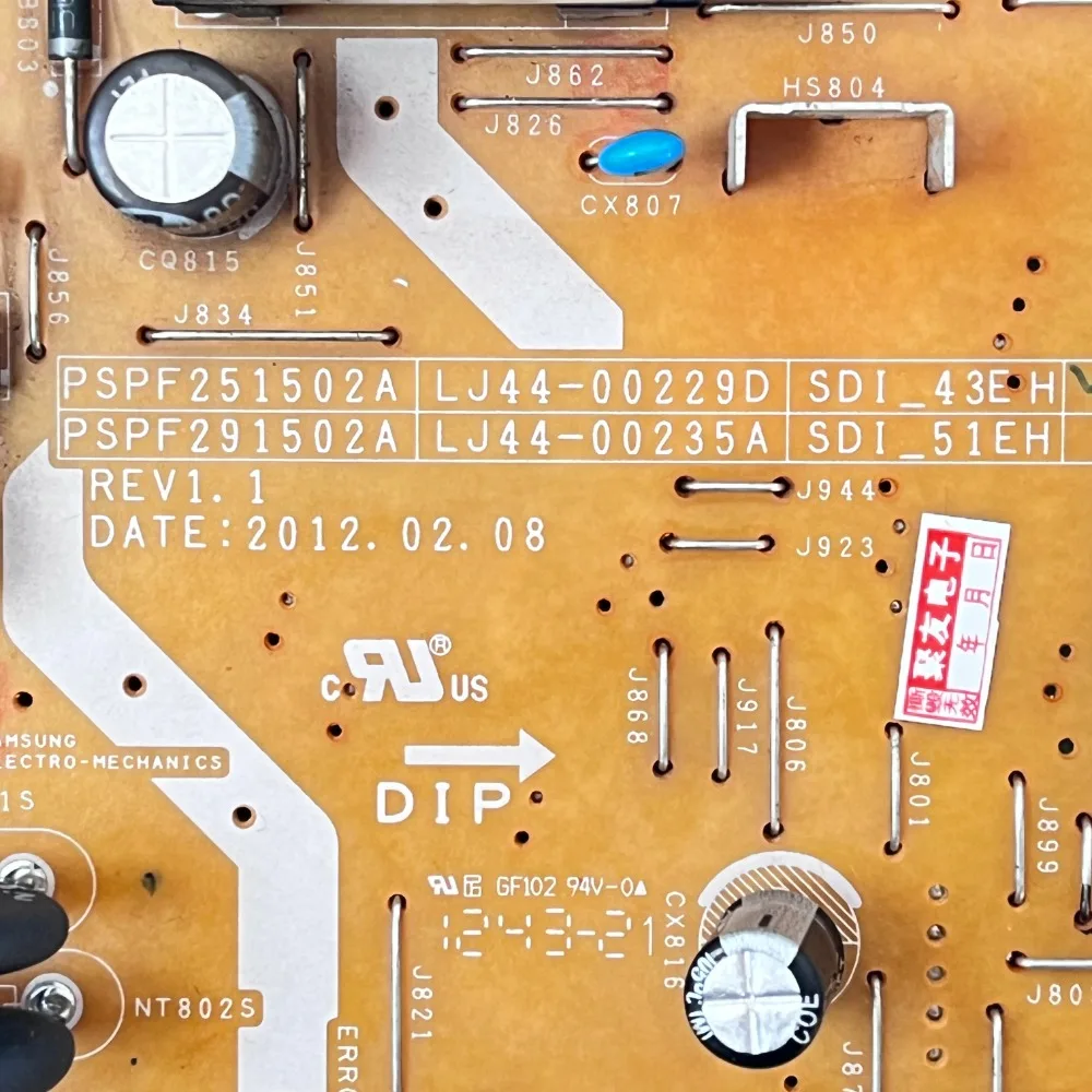 本物のテレビ電源ボード、pspf251502a、LJ44-00229D、sdi_43h、正常に動作し、tvs、3d42a3700、3d42a3000、アクセサリー