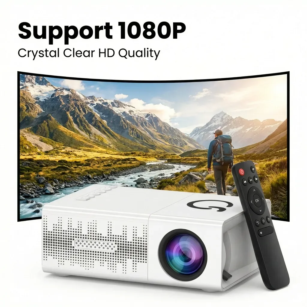 

Mini projector supports 1080P 1920*1080P portable mini projector home theater outdoor projector