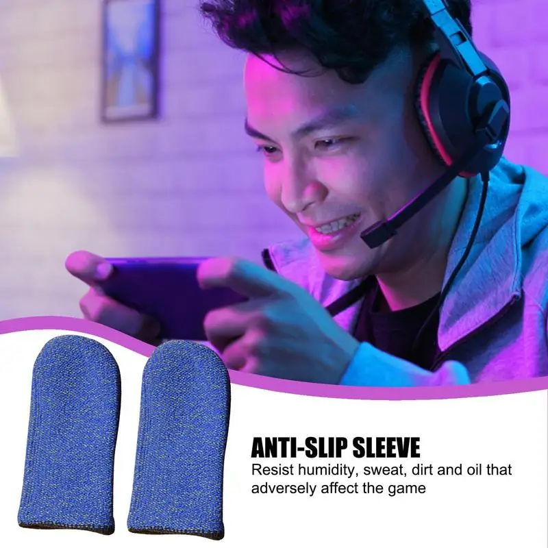 Guantes para pulgar para amantes de los juegos de teléfonos móviles, fundas para los dedos transpirables para pantalla táctil