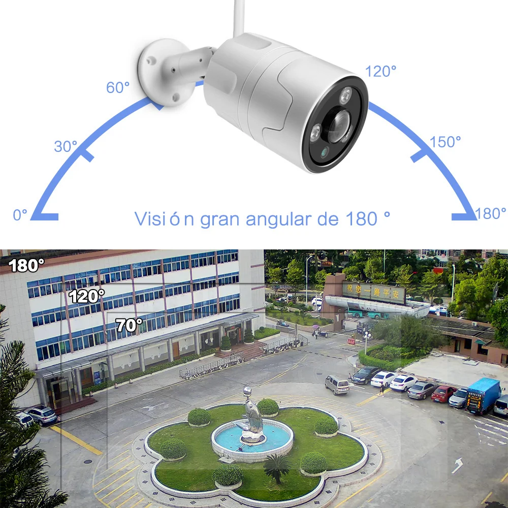 HD 2MP 5MP 8MP Bullet IP Camera WIFI Wireless Security CCTV Camera Fisheye Lens 180 Degrees View IR 20M Outdoor P2P APP CamHipro