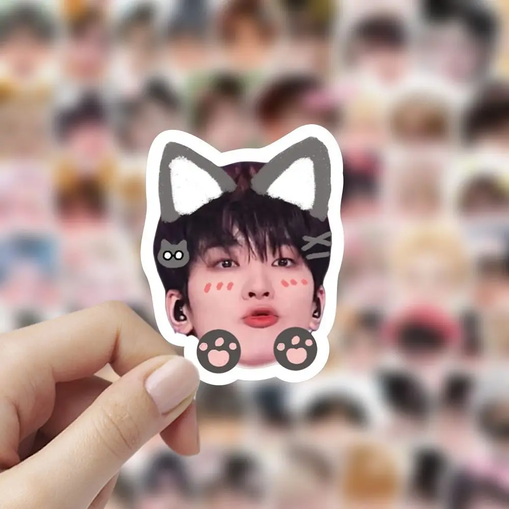100 قطعة من ملصقات الرأس الكورية اللطيفة S.COUPS JEONGHAN ملصقات الرأس الكبيرة الإبداعية عالية الوضوح جوشوا يونيو هوشي ملصقات الصور هدية