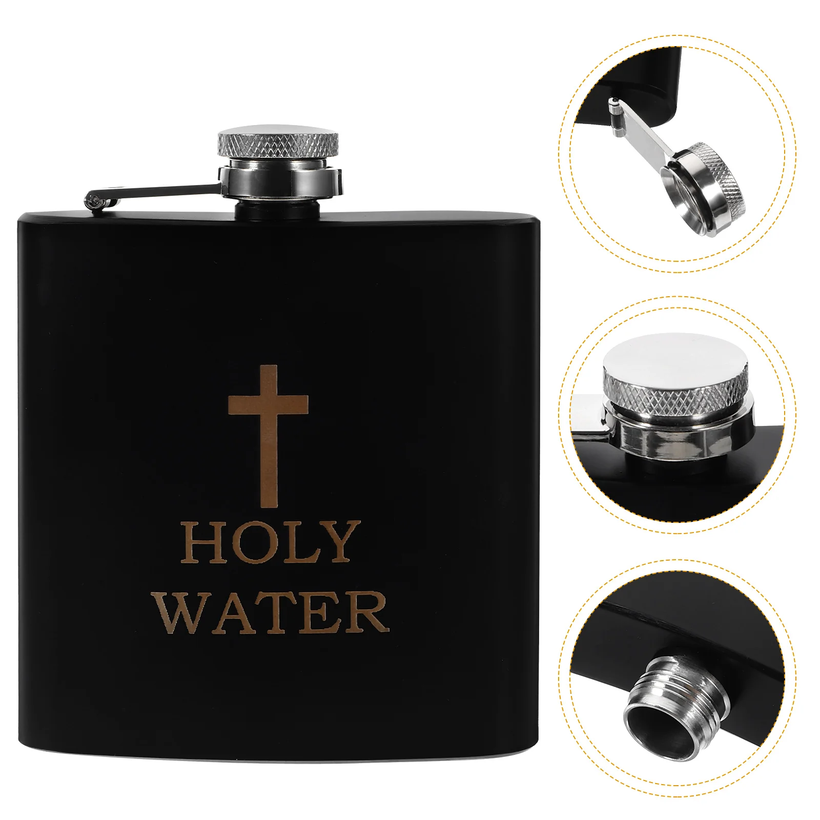 Baptismal Bottle Small Flask Flasks for Alcohol Hip Container Drinking Outdoor Stainless Steel