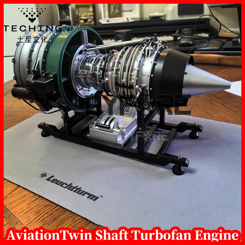 

TECHING Aviation Twin Shaft Turbofan Engine Model Kit – 1/10 Metal Jet Engine, DIY Assembly Toy, Gift for Adults & Kids
