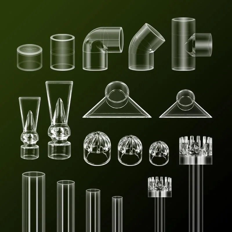 

Transparent Acrylic Rain Pipe 90 Degree Elbow Straight Tube End Cap Aquarium Fish Tank Pipe Fittings Accessories