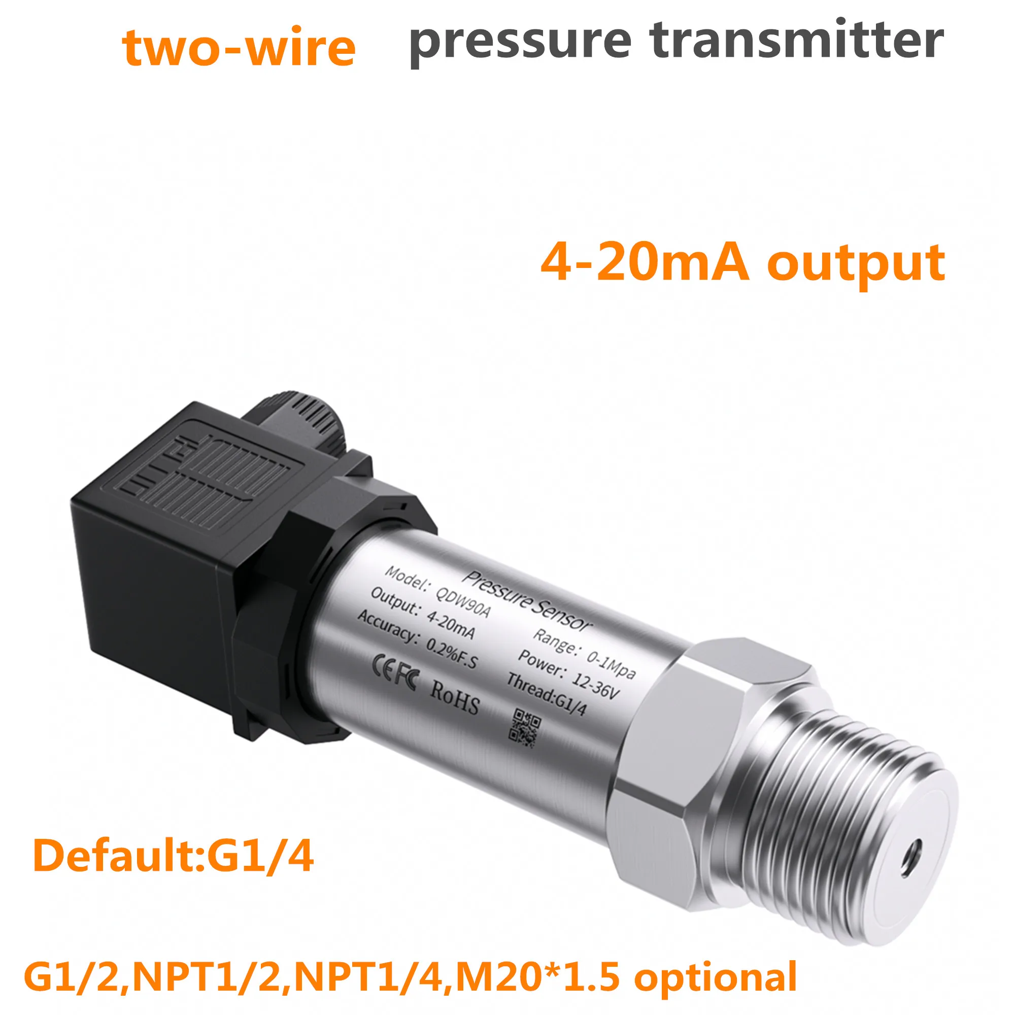 Two-Wire 4-20mA Pressure Transmitter Diffused Silicon Sensor current Output Industrial Sensor