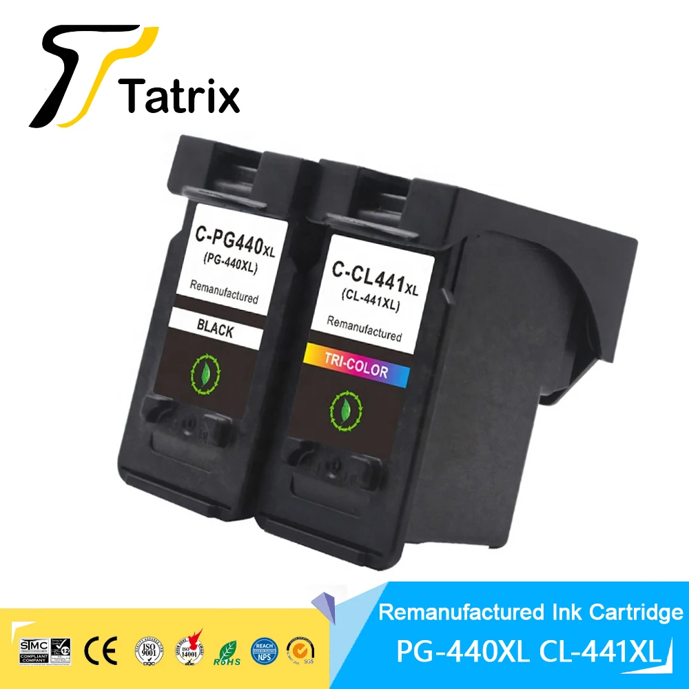 Tatrix PG 440 441 440XL 441XL PG-440XL CL-441XL PG440 Black Remanufactured Inkjet Ink Cartridge for Canon MG3540 4240 Printer