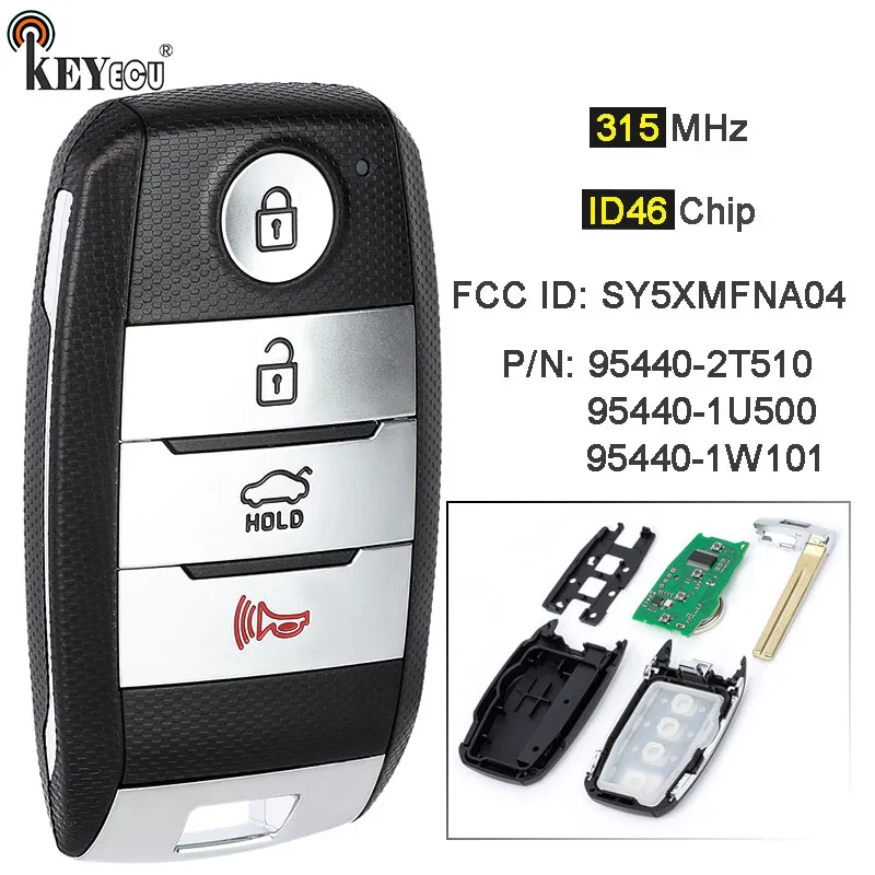 

Чип KEYECU 434 МГц ID46 Артикул: 95440-2T500 95440-4U000 FCC ID: SY5XMFNA433 Умный дистанционный брелок для Kia Optima K5 2013 2014 2015