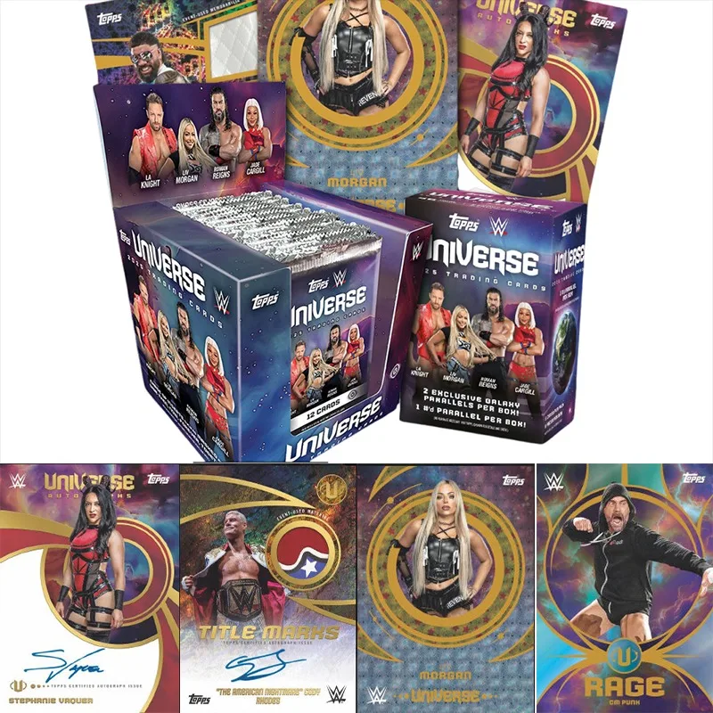 Caja Sellada de Cartas Coleccionables de Lucha Libre Topps WWE Universe 2025, 2 Autógrafos, 1 Reliquia, para Coleccionistas de la WWE