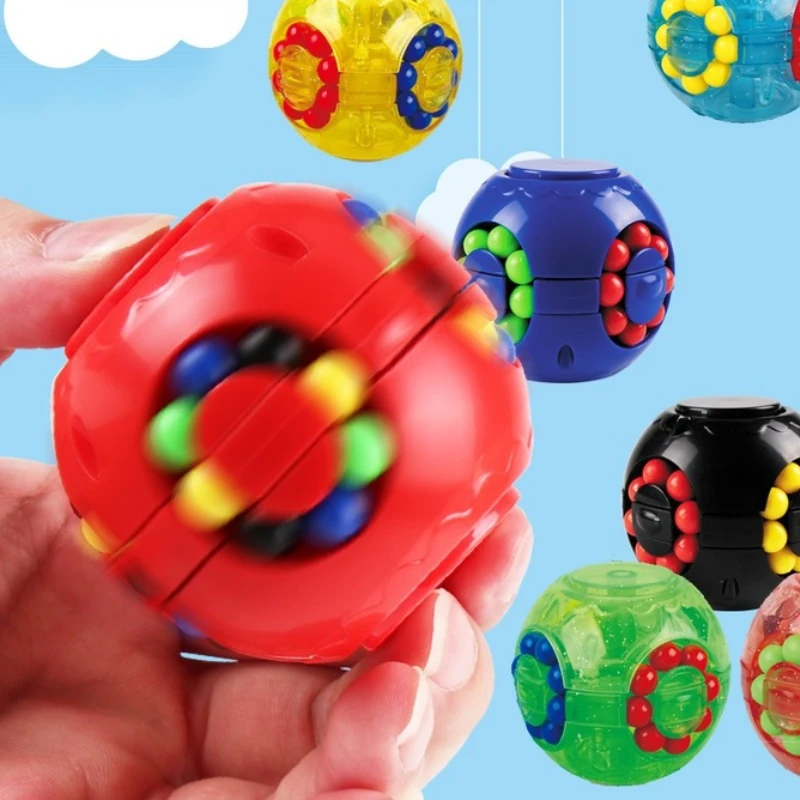 Rotating Magic Beads Beans Fidget Toys for Anxiety Desk Toy Stress Relief Autism Infinity Cube Sensory Toys Kids Toy Adult Toys