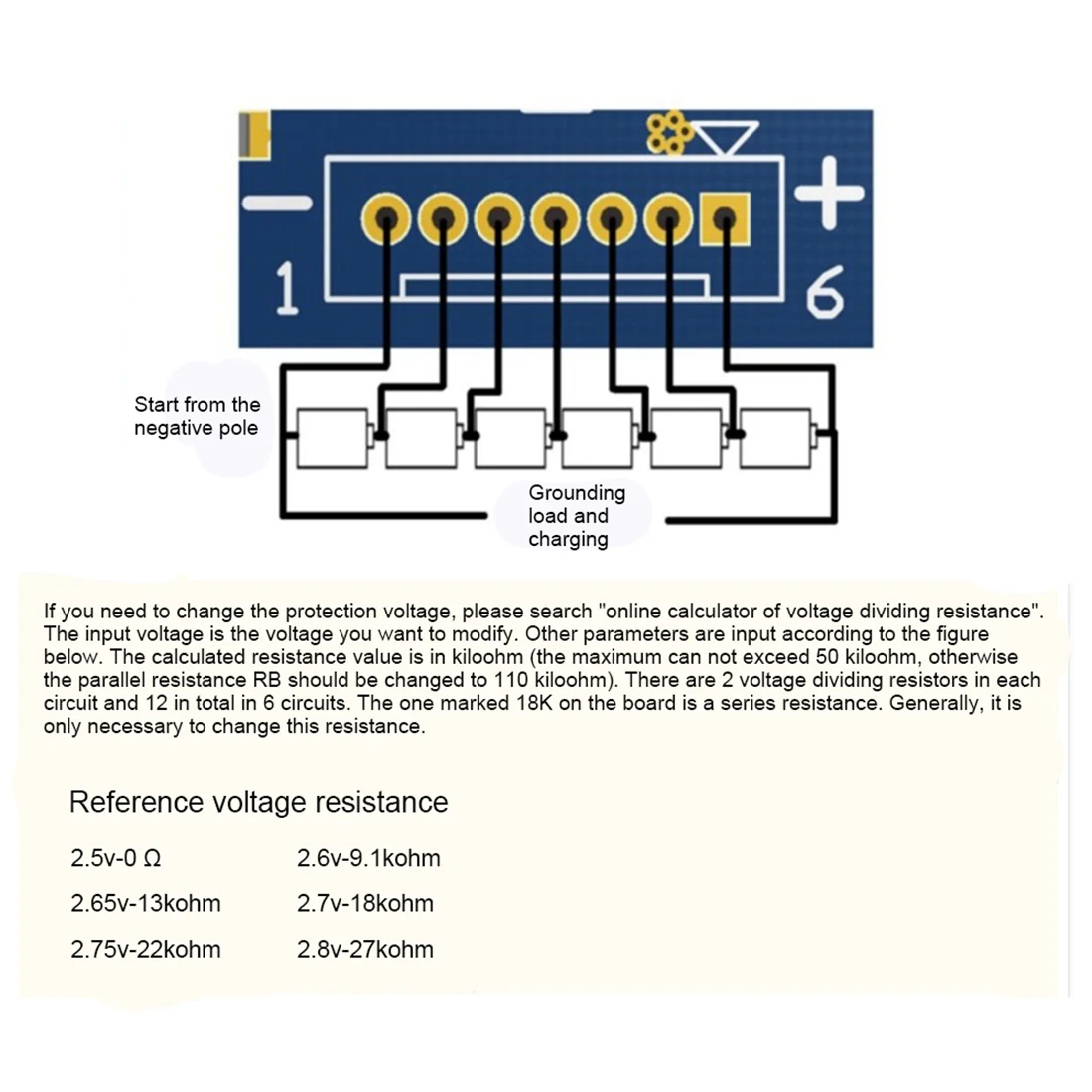 2.7V/16V LTO 6S Balance Board Equalization Circuit Lithium Titanate Battery/Super Capacitor Protection Board