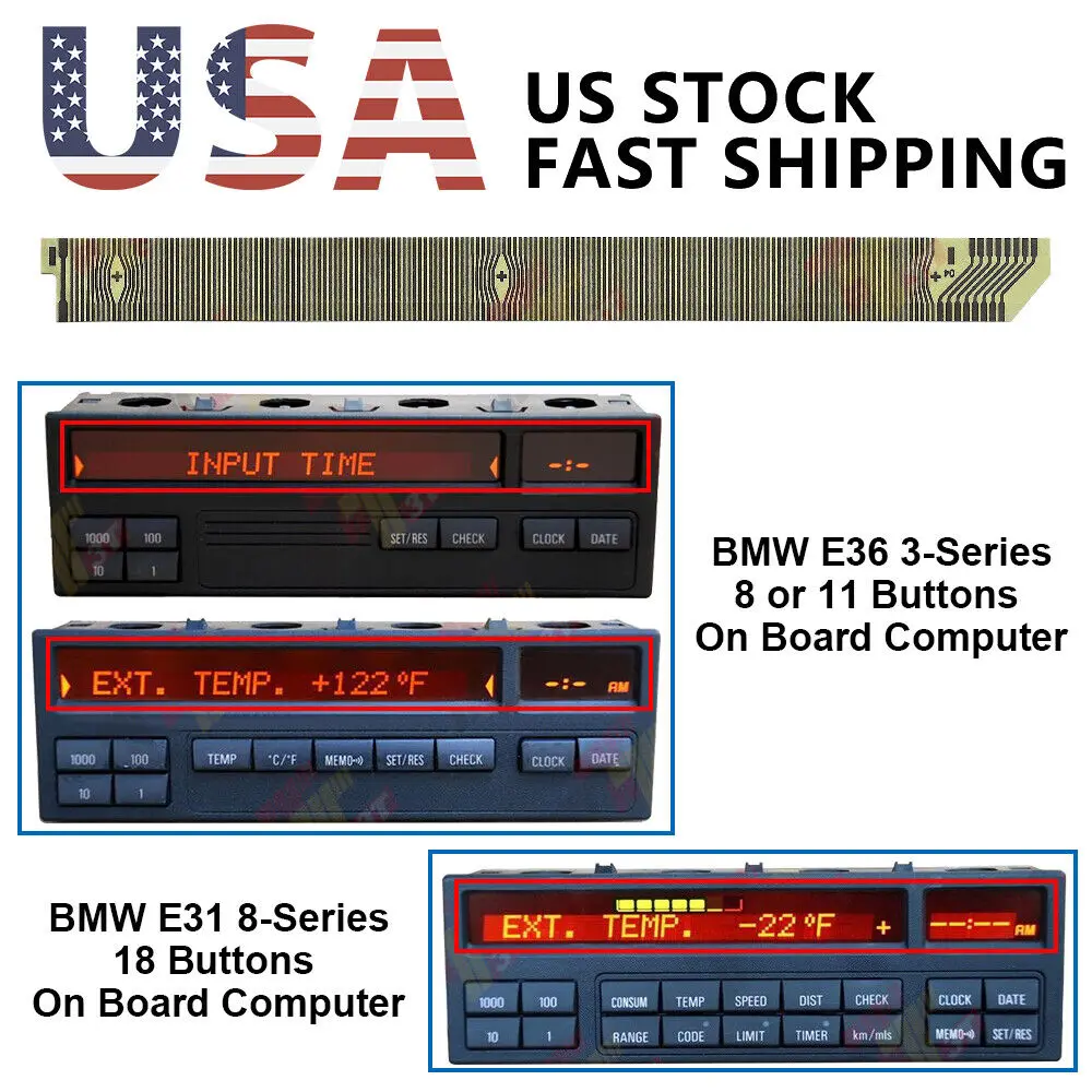 Flat cable for BMW E36 3-Series OBC, M3 and E31 8-Series MID Pixel Repair