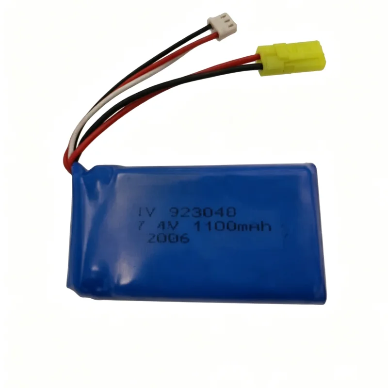 1pcs 923048 7.4V 1100Mah 25C High Rate Polymer Lithium Ion Rechargeable battery Pack For Remote Car