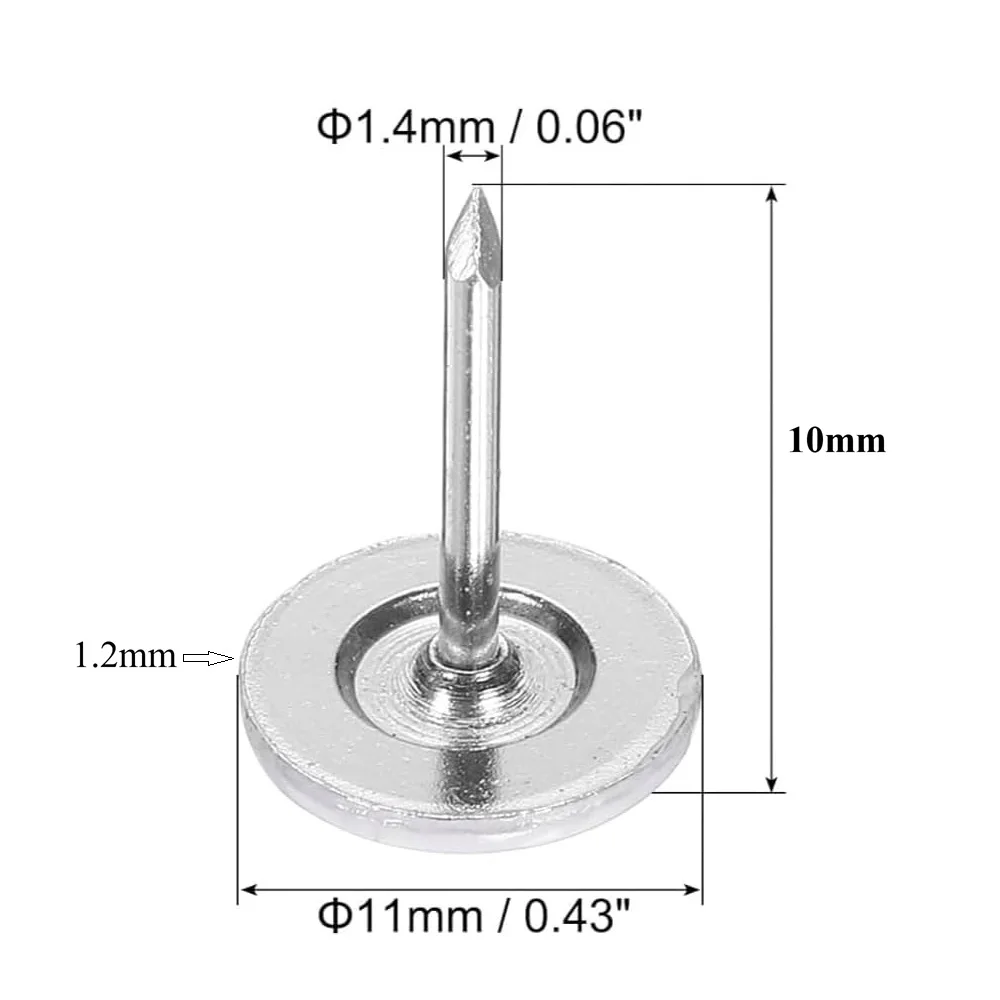 500Pcs Flat Head Metal Thumb Tacks Push pins