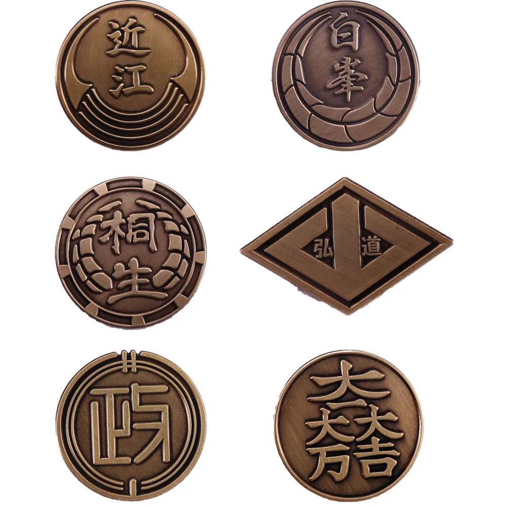Retro Metal Brooch Inspirational Text Circular Badge Virtual Idol Metal Lapel Pin Alliance Logo Decoration Backpack Decoration