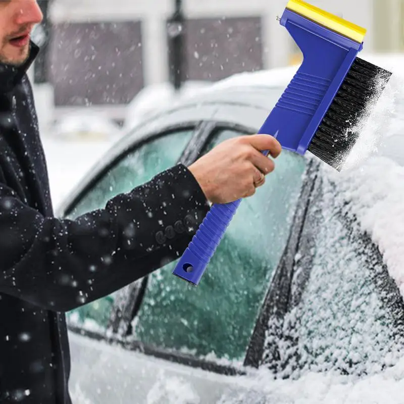 

portable Snow shovel for multi-purpose car 2-in-1 deicing scraper with brush dual-purpose auto Windshield snow clearing tool