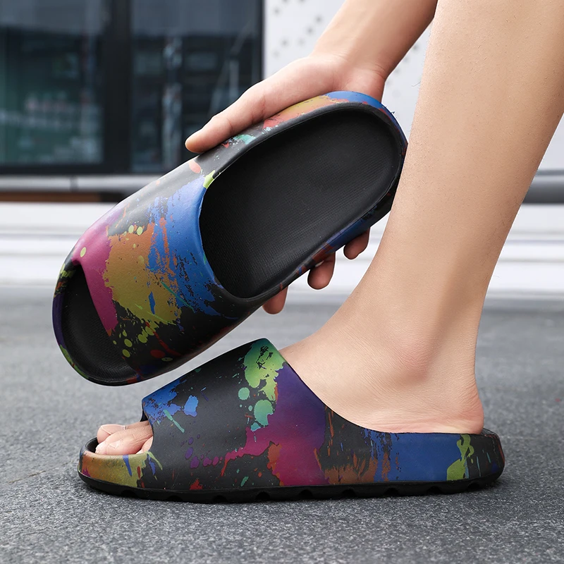 Sandalias de hombre de talla grande, zapatillas informales a la moda con suelas gruesas, zapatillas ligeras para senderismo al aire libre, zapatillas para hombre con pellizco en el dedo del pie