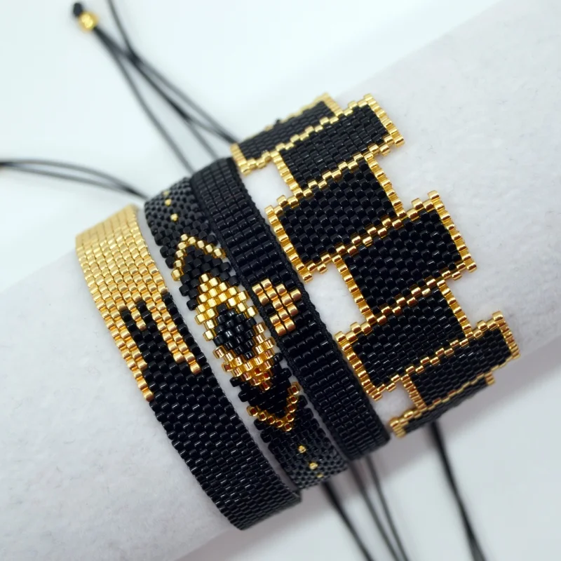 Rice bead bracelet Creativity Hand weaving Heart Bohemia Geometry Arrow Adjustable Female Fashion Simple Beaded bracelet set