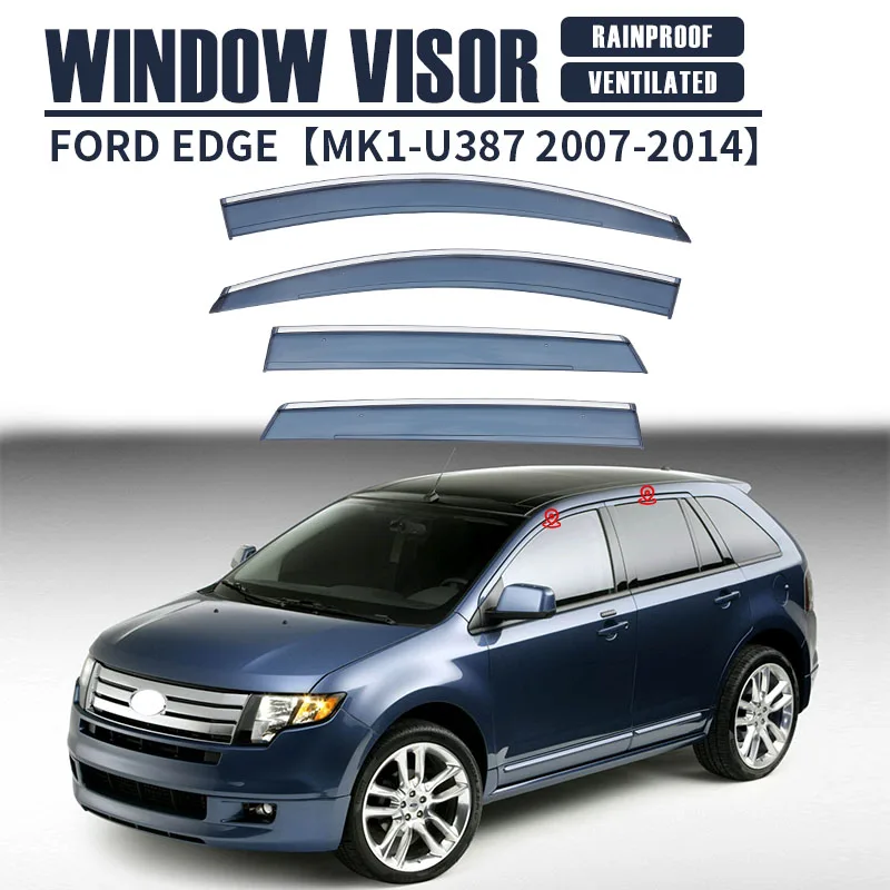 

Пластиковый козырек для окна FORD EDGE U387 2007-2014, оттенки на вентиляционное отверстие, защита от солнца, дождя, 4 шт./комплект, для FORD EDGE U387 2007-2014