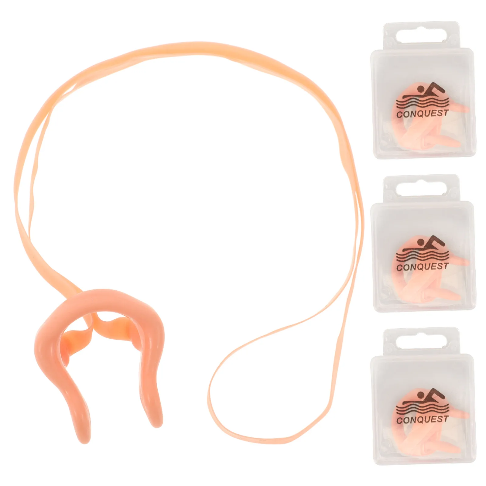 

4pcs Nose Clips Swimming Equipment Silicone Soft Anti-Water Diving Accessories Universal Fit Swimmers Ropes Plugs