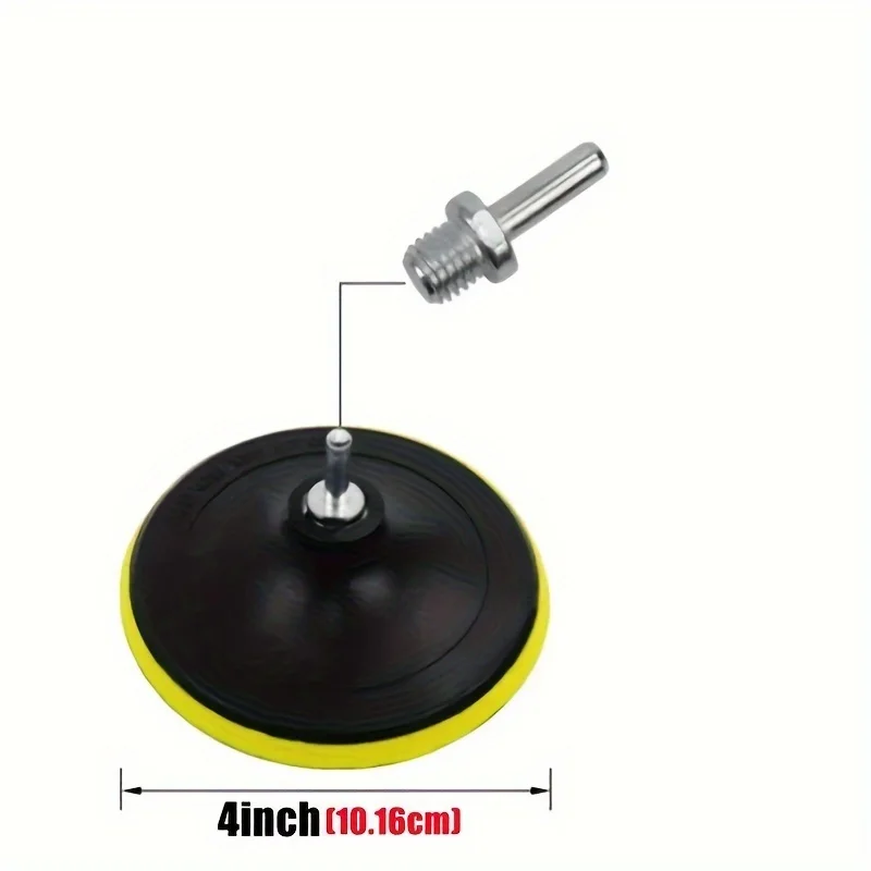 5Pcs 4 Inch Flocking Sanding Disc Hook And Loop Backing Buffing Pads Wool Polishing Wheel For Electric Drill Polisher